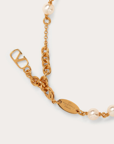 VALENTINO Signature Vlogo Bracelet With Pearls