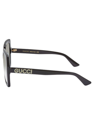 GUCCI Grey Square Ladies Sunglasses