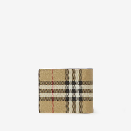 BURBERRY  Check Slim Bifold Wallet