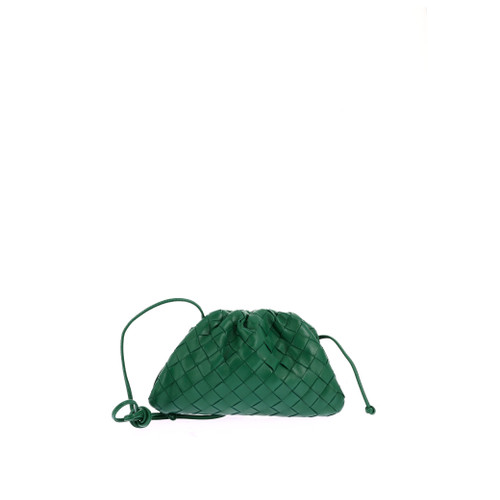 BOTTEGA VENETA Pouch Small Shoulder Bag Green Leather