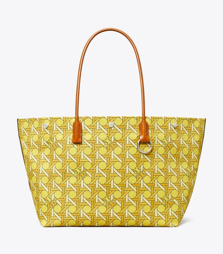 TORY BURCH Canvas Basketweave Tote - Saffron Basketweave (Coming To Delhi)