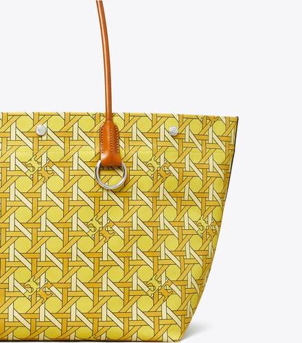 TORY BURCH Canvas Basketweave Tote - Saffron Basketweave (Coming To Delhi)