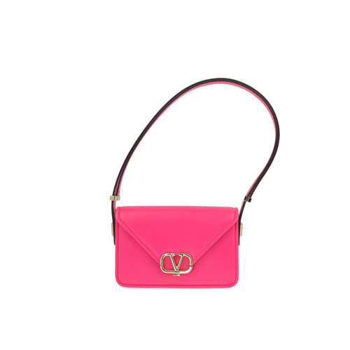 VALENTINO Petit Garavani Valentino Leather Fuchsia Shoulder Bag (Brand New)