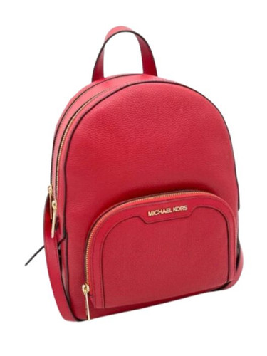 MICHAEL KORS Jaycee Medium Pebbled Leather Backpack - Bright Red