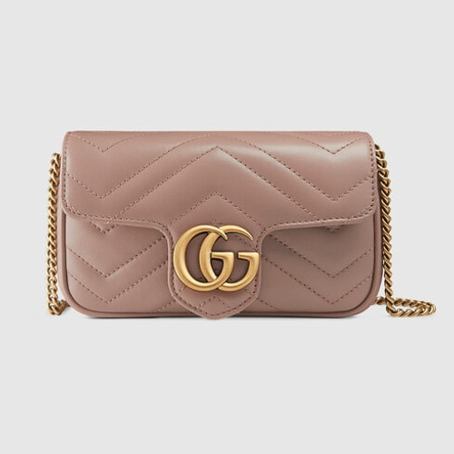 GUCCI Quilted Super Mini GG Marmont Bag