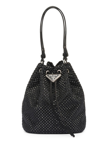 PRADA Satin Mini-Bag With Crystals BLACK Image 1
