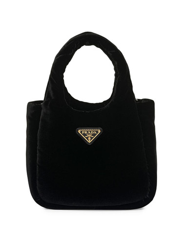 PRADA Padded Velvet Mini Handbag BLACK Image 1