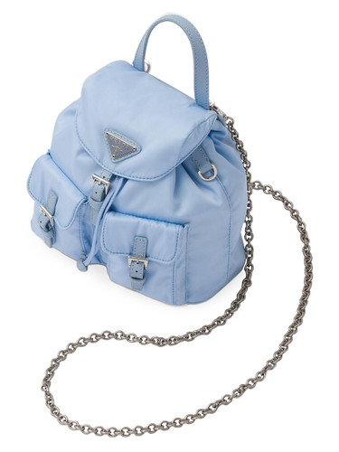 PRADA Re-Nylon Mini Backpack BLUE Image 3