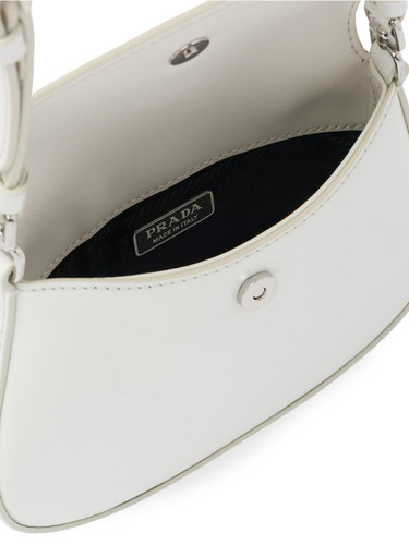 PRADA Cleo Brushed Leather Mini Bag WHITE Image 5