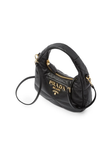 PRADA Nappa Leather Mini Bag With Topstitching BLACK Image 3