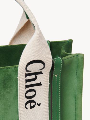 CHLOE small woody tote  bag-Green