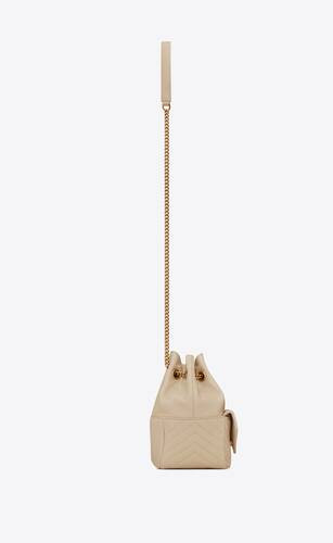 SAINT LAURENT Joe Mini Bucket Bag In Quilted Lambskin