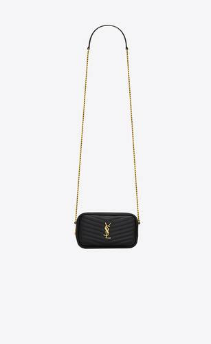 SAINT LAURENT Lou Mini Bag In Quilted Shiny Leather