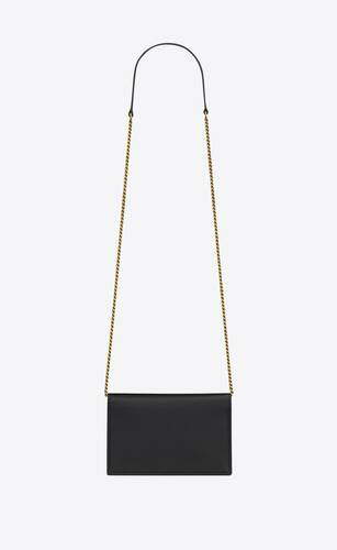 SAINT LAURENT Cassandre Envelope Chain Wallet In Smooth Leather