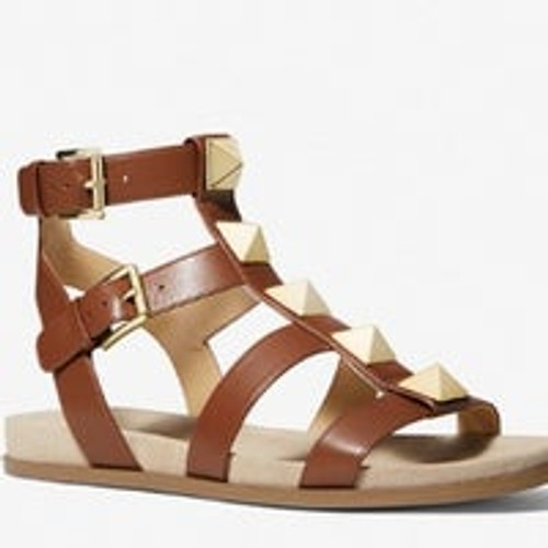 MICHAEL KORS Wren Studded Leather Sandal ( 1 week ship)