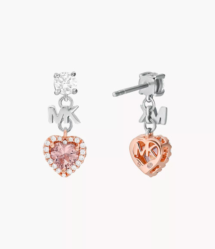 MICHAEL KORS Sterling Silver Two-Tone Heart Drop Earrings Mkc1593A2931 Image 3