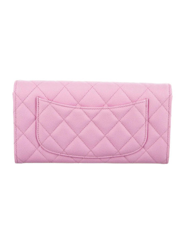 CHANEL 2023 Interlocking CC Logo Trifold Wallet