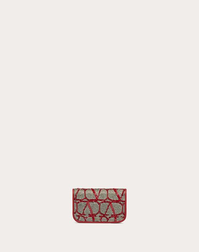 VALENTINO Loco Micro Bag With Chain ​​and Iconographic Canvas Embroidery