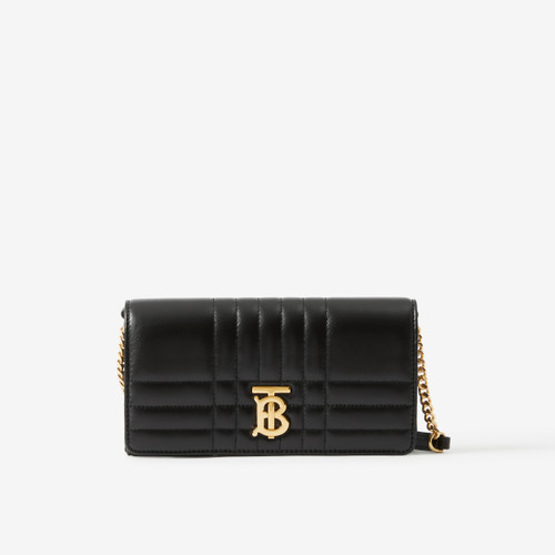 BURBERRY  Quilted Leather Lola Wallet With Detachable Strap