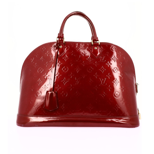 LOUIS VUITTON alma mm handbag Patent Leather Red Image 4
