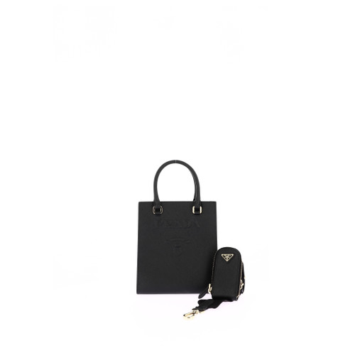 PRADA Black Leather Shoulder Bag Image 1