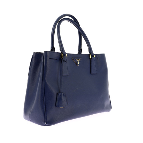 PRADA galleria Handbag Saffiano Leather Blue Image 2