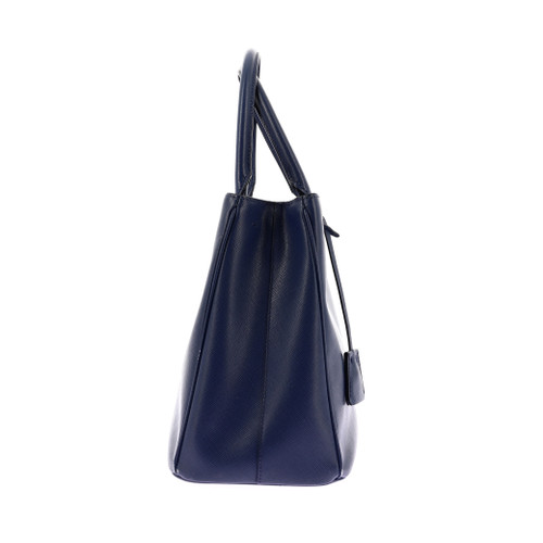 PRADA galleria Handbag Saffiano Leather Blue Image 3