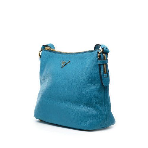 PRADA besace Leather Shoulder Bag Blue Image 5