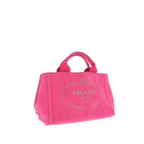 PRADA canapa Shoulder Bag Pink Canvas Image 3