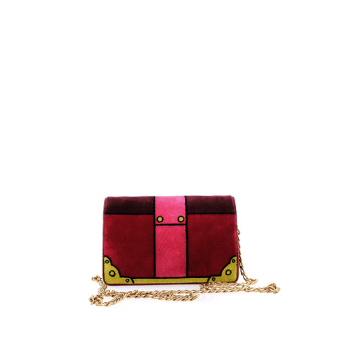 PRADA cahier shoulder bag Pink Velvet Image 4