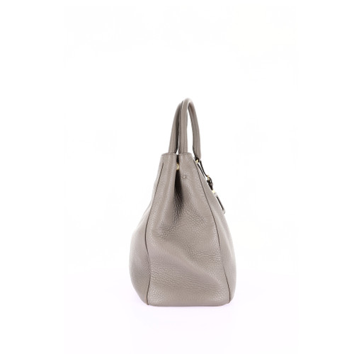 PRADA Handbag Leather Gray Image 3
