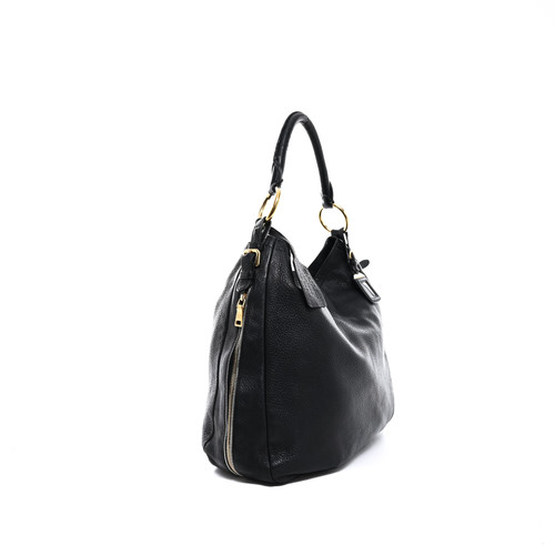 PRADA Leather Shoulder Bag Black Image 2