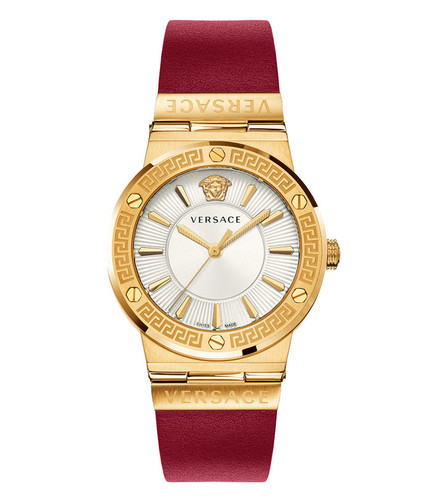 VERSACE Greca Quartz Silver Ladies Watch