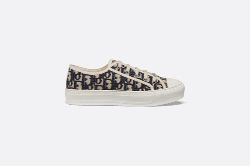 DIOR Dark blue Dior Oblique embroidered cotton Sneaker