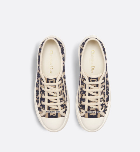 DIOR Cotton embroidered with the Sneaker  dark blue