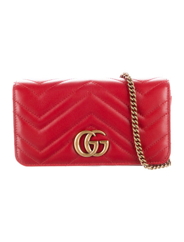 GUCCI GG Marmont Mini Matelassé Chain Bag