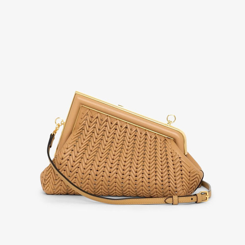 FENDI First Small  Interlaced Leather Bag