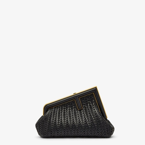 FENDI First Small  Interlaced Leather Bag