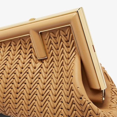 FENDI First Small  Interlaced Leather Bag