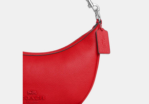 COACH Aria Shoulder Bag SILVER/BRIGHT POPPY Image 3