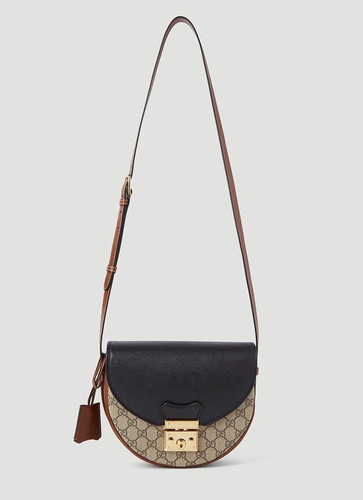 GUCCI Padlock Rounded Small Shoulder Bag in Black