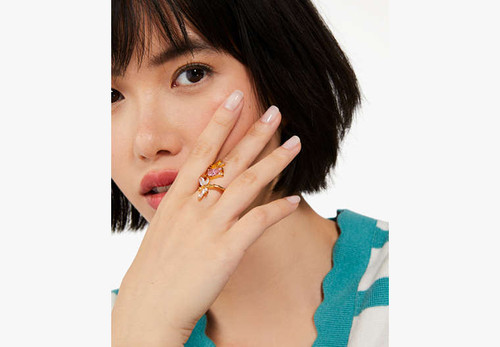 KATE SPADE Greenhouse Floral Wrap Ring PLEASE SELECT A SIZE Image 4