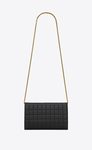 SAINT LAURENT Cassandre Chain Wallet In Lambskin