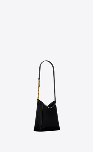 SAINT LAURENT Rendezvous Mini Patent Leather Hobo Bag