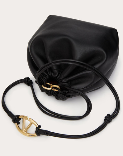 VALENTINO Vlogo Pouf Pouf Pouch In Nappa Leather