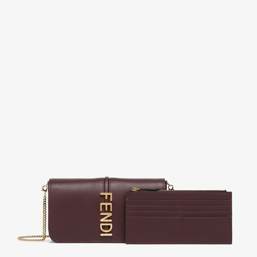 FENDI Fendigraphy Wallet On Chain leather wallet