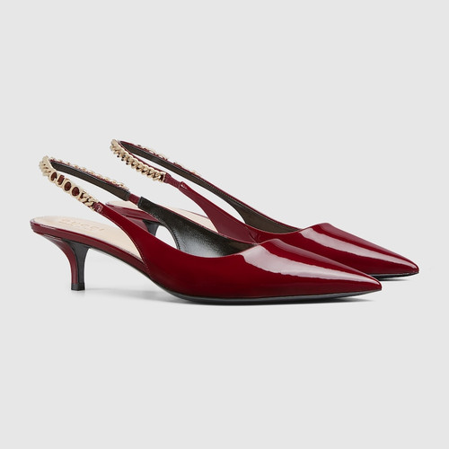 GUCCI Signoria Slingback Pumps - Red