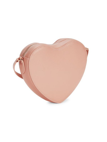 FURLA Heart Leather Crossbody Bag MOONSTONE PINK Image 8