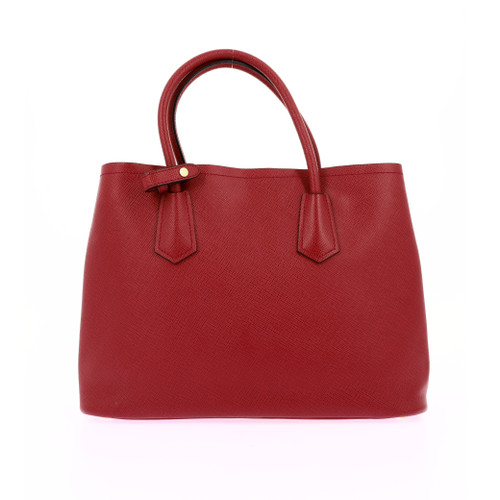 PRADA Galleria Tote Bag Red Leather Image 5