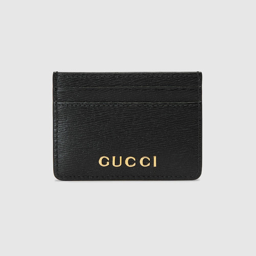 GUCCI Card Holder With Gucci Inscription